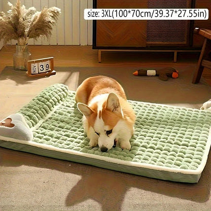 Versatile dog mat, removable, washable, year-round comfort.