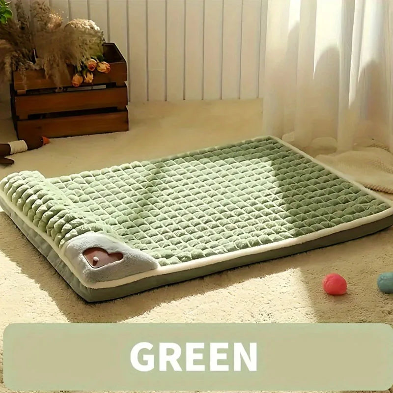 Versatile dog mat, removable, washable, year-round comfort.