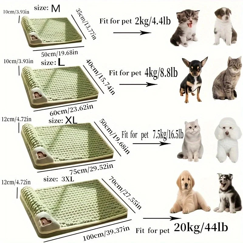 Versatile dog mat, removable, washable, year-round comfort.