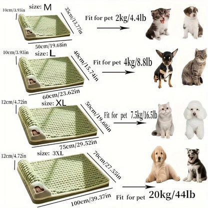 Versatile dog mat, removable, washable, year-round comfort.