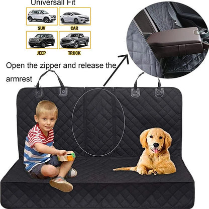 Waterproof Dog Car Seat Cover – Universal Nonslip Back Seat Protector